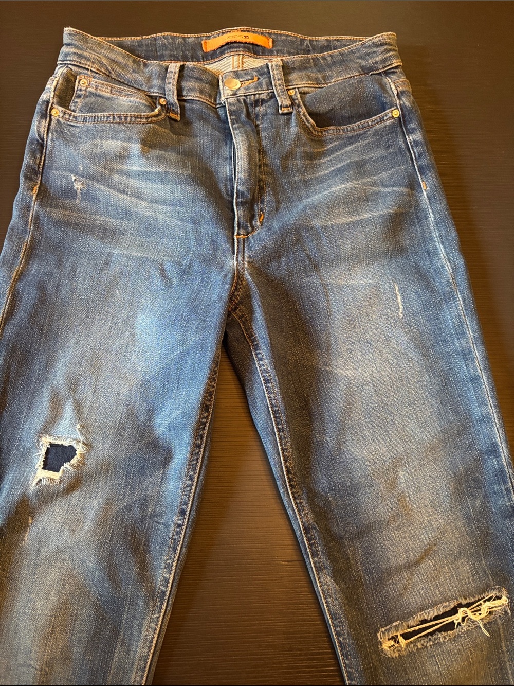 Joe's Jeans Women’s Distressed Dark Blue Slim Jeans